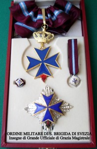 Croce e Placca di Gr. Ufficiale di G.M. dell'Ordine Militare di S. Brigida